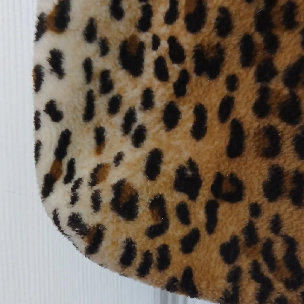 Vintage 80s Comeco Leopard Animal Print Bohemian Retro Everyday Tote Bag